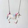 Animal Women Unicorn Themed Pendant Jewelry Oil Finish Fashion Decoration Gift