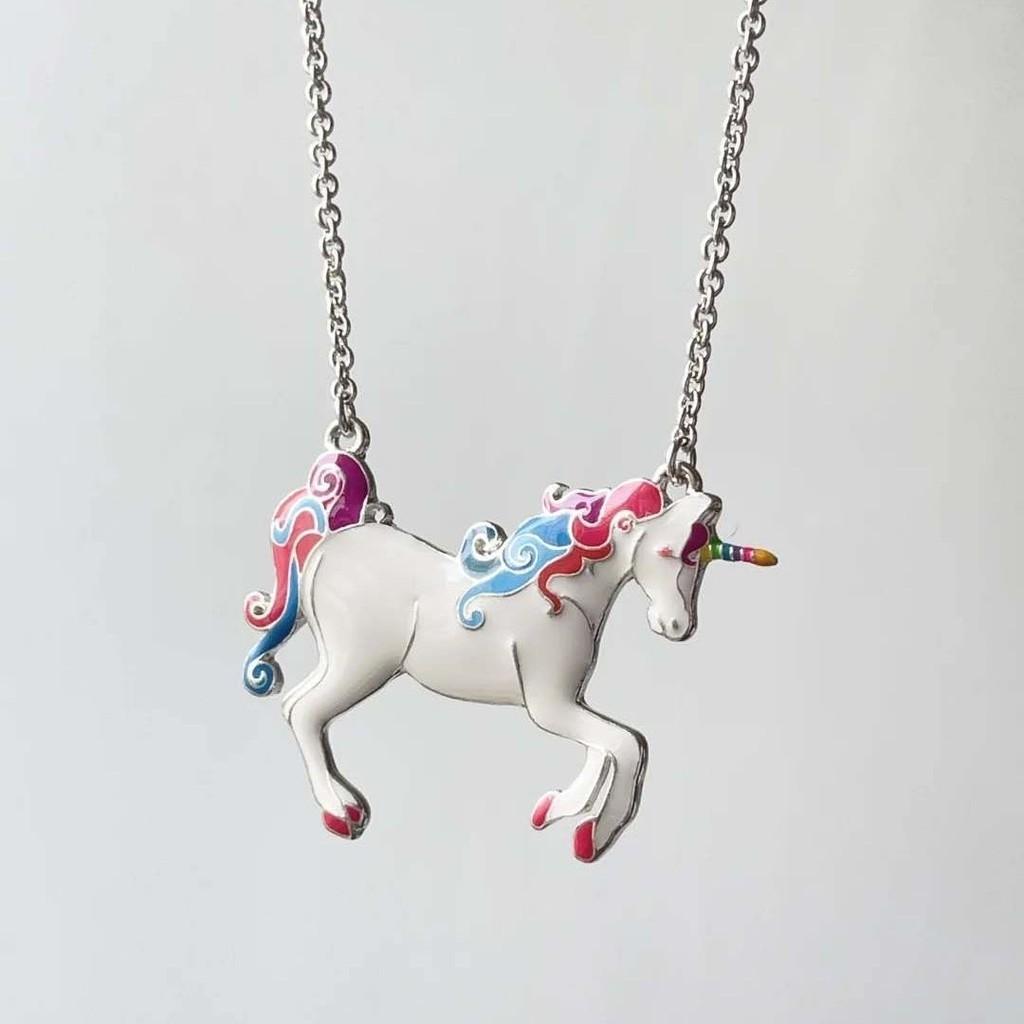 Animal Women Unicorn Themed Pendant Jewelry Oil Finish Fashion Decoration Gift