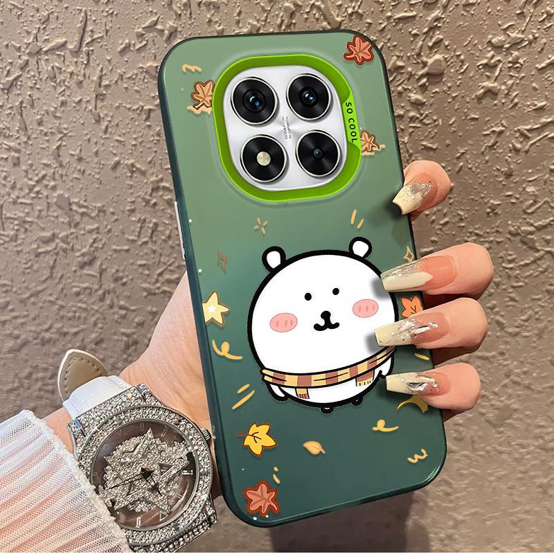 Brown Yellow Scarf Joke Bear Frosted Case for Xiaomi Redmi Note 14 13 12 10 Pro Plus 11S 14C 13C 12C 9C 11S K70 K60 A2 A1 Cover