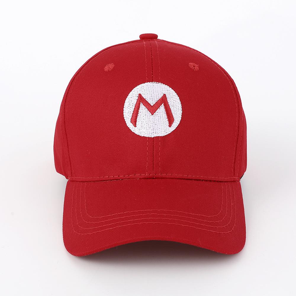 Tide Mario Baseball Cap Cartoon Casual Hat Summer Fashion Embroidered Alphabet Sunshade Hat Adjustable