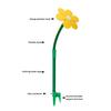 Dancing Flower Lawn Sprinkler Ground Insert Crazy Daisy Sprinkler Funny 360-Degree Rotating Sun Flower Garden Sprinkler for Yard Watering Dogs