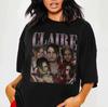 Vintage Claire Redfield Shirt Bootleg Claire Redfield Shirt Resident Evil 4Short Sleeve Women's T-shirts for All-Season Unisex