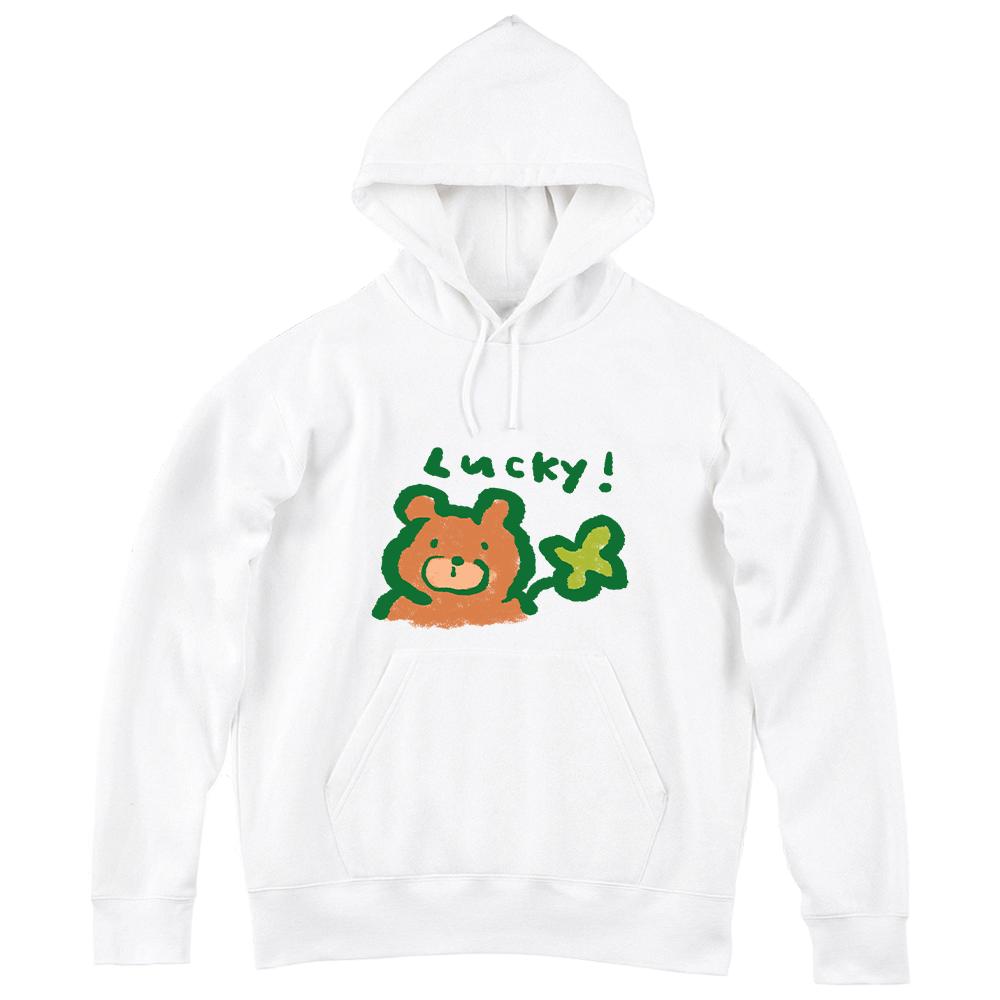 Peace Peace Lucky Teddy Bear Hoodie Black/L