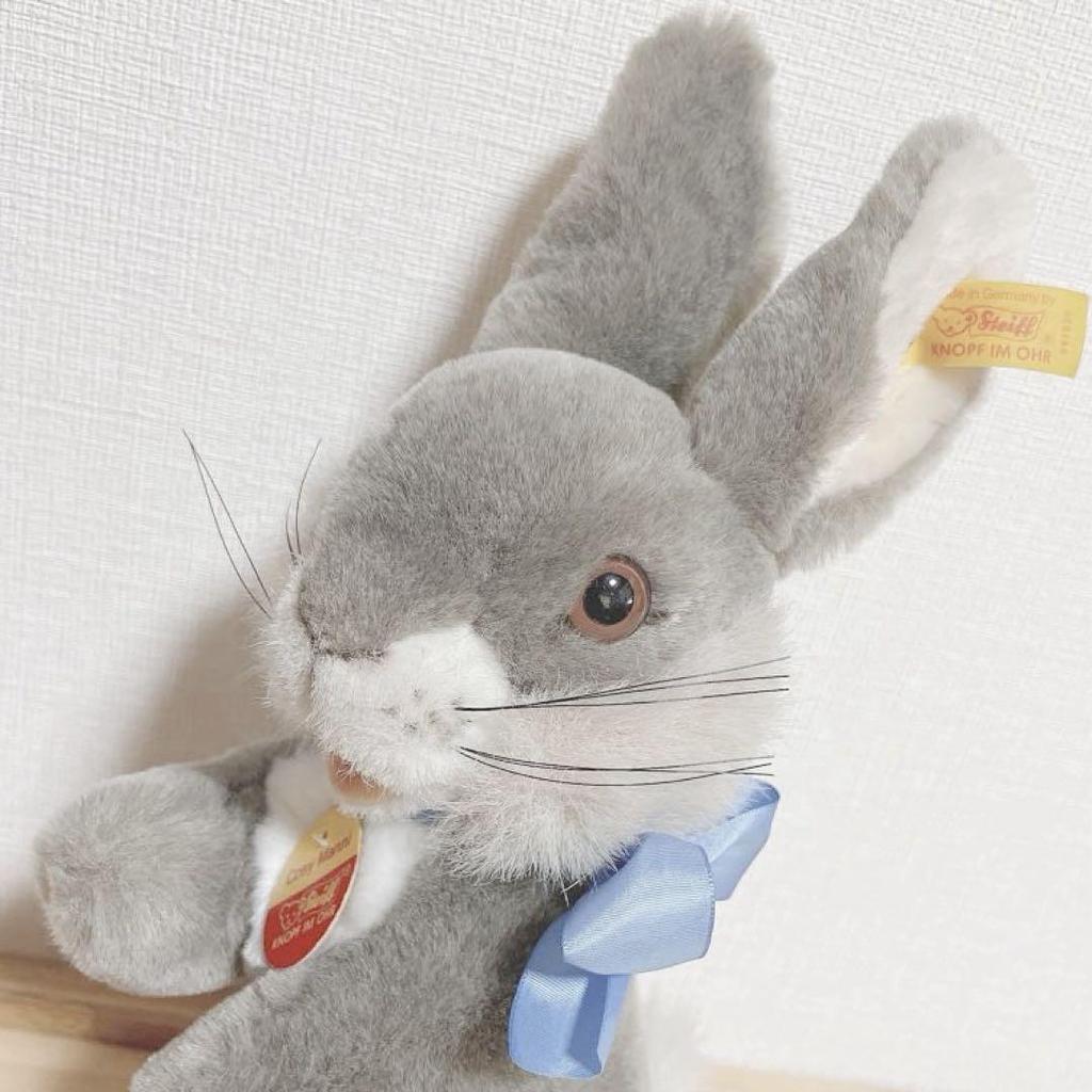 [USED] Steiff Rabbit Teddy Bear, Realistic Vintage Stuffed Animal