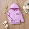 Giacca con Cappuccio Primavera Autunno da Ragazza Manica Lunga con Stampa Farfalle Zip Up Felpa con Cappuccio Cappotto