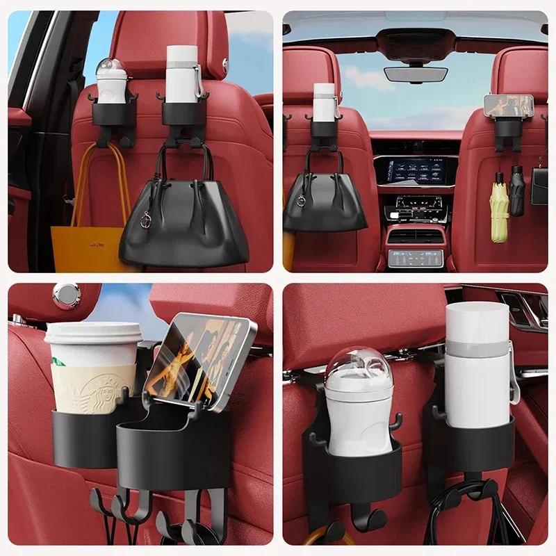 Universal Car Back Seat Cup Holder Car Seat Headrest Hook Hanger Storage Organizer Universal Auto Car Accessories