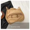 Bolso Tejido Hecho a Mano para Mujer, Bolso Sencillo de Viaje para Playa, Bolso de Hombro Único de Color Sólido con Cuentas Huecas y Borla