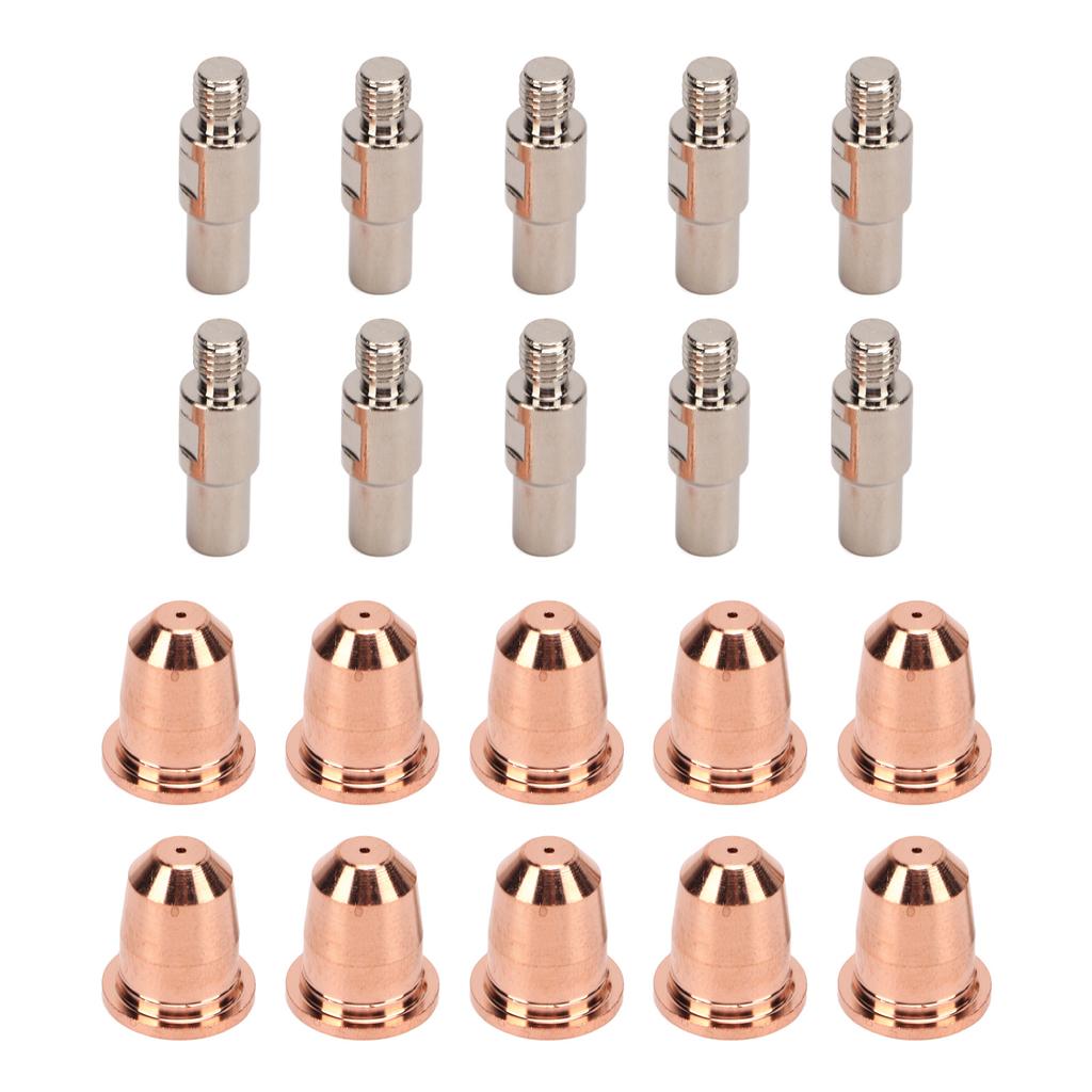 20PCS Electrode Tip Nozzle 0.03in High Hardness Brass Plasma Electrode Nozzles Cups Kit for