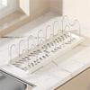 Space Saving Under Cabinet Storage Rack For Cookware Expandable Pots and Pans Organizer With Adjustable Dividers