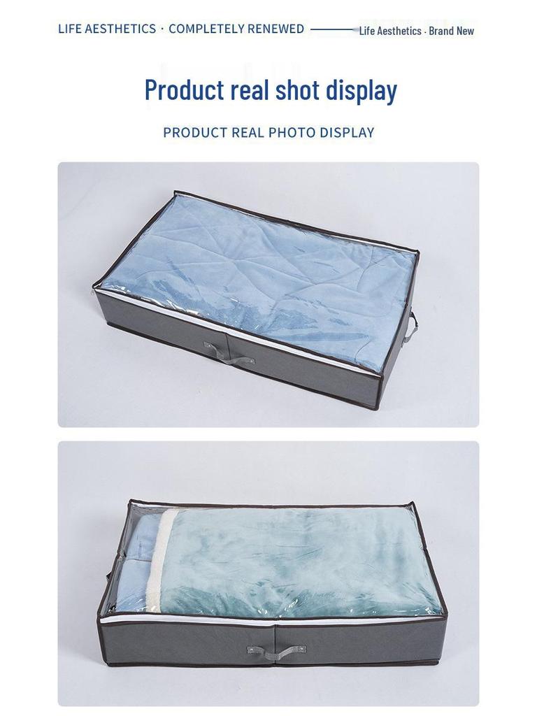 Foldable Dustproof Under-bed Storage Box for Clothes, Quilts, and Toys