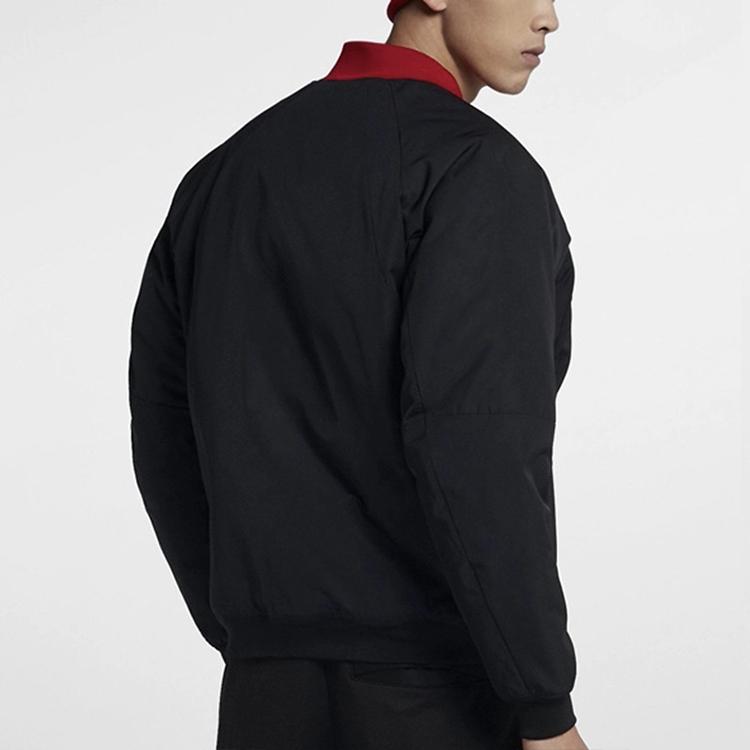 Air Jordan CNY Year Of The Pig Flight Logo Stand Collar Loose Long Sleeve Jacket Men Jacket Black CD9046-010