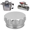 Fuel Water Tank Filler Neck Cap Kit 1.9in Inner Diameter Aluminum Universal for CarSilver