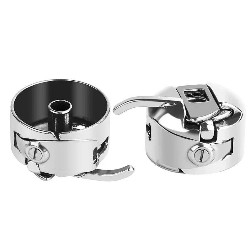 

Sewing Machine Metal Bobbins Case Stainless Steel Reverse Bobbin Box for Singer Brother Janome Household Sewing Accessories 1 PC светло-серый