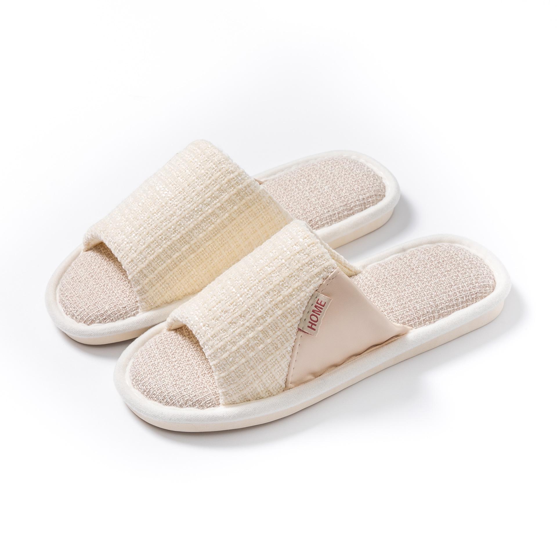 

Женские домашние тапочки из хлопка и льна, противоскользящие, весна-осень - унисекс, удобные для домашнего использования 36-37 (fits 35-36)