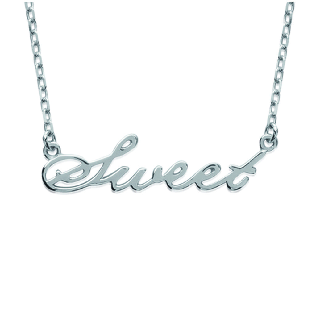 Les Trésors De Lily [K7793] - Silver Necklace 'Messages' (Sweet) Rhodium-plated - 25x6 Mm