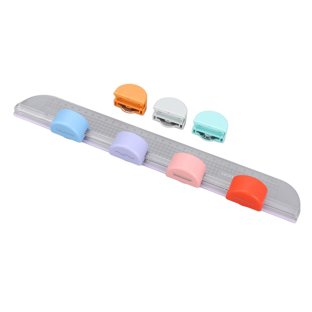 7 in 1 Paper Cutter Locating Ruler Design Versatile Trimmer Scrapbook Tool for Straight Dotted
