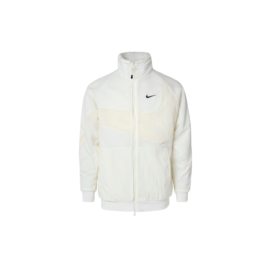 Nike Velvet Jackets Men's White Stand Collar Moderate FB1910-133