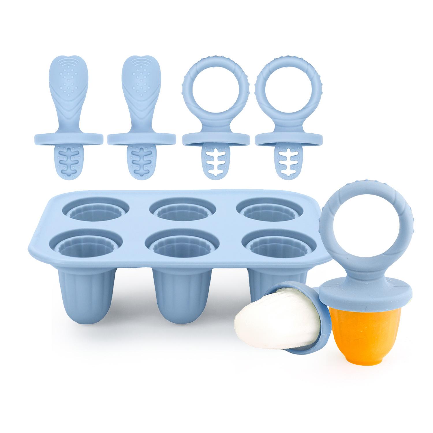 

Silicone Ice Lolly Moulds with Sticks,6 Ice Cream Moulds Kit for Toddlers with Reusable Sticks,Freezer Dishwasher Safe(-40°C to 230°C),Baby Food Safe