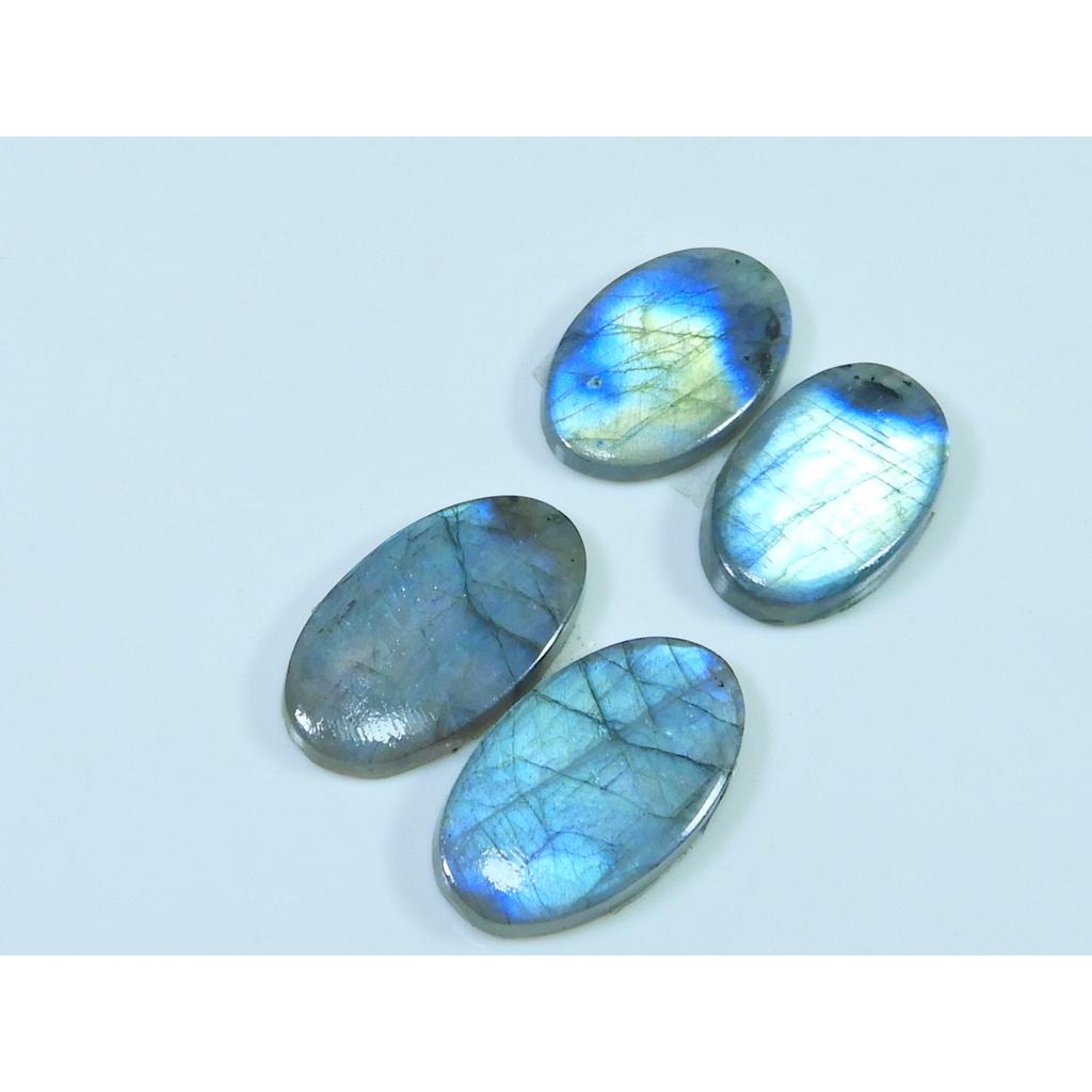 49 Cts. Přírodní labradorit (22–24 mm každý) 02ks Oválný kabošon Shodný pár SK-3126