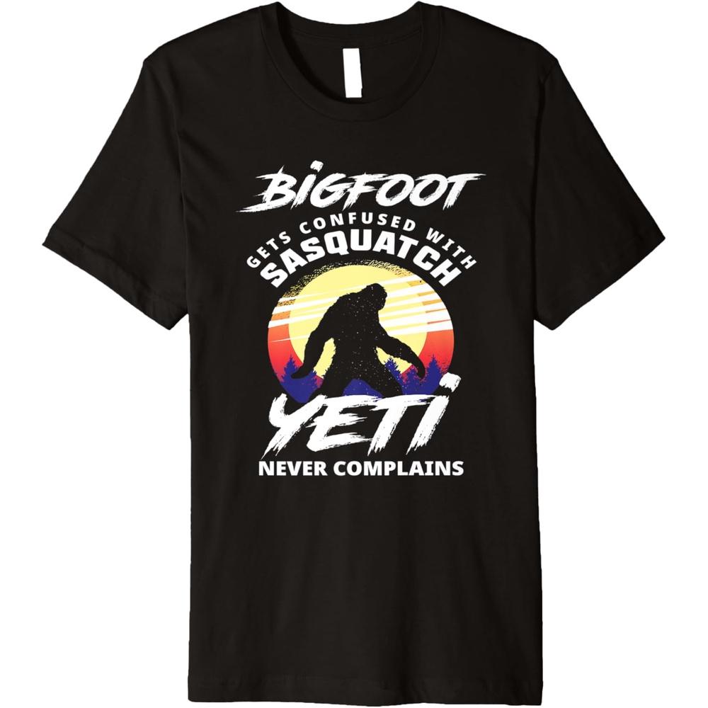 Bigfoot Gets Confused With Sasquatch Yeti Never Complains Premium T-Shirt 4XL чёрный