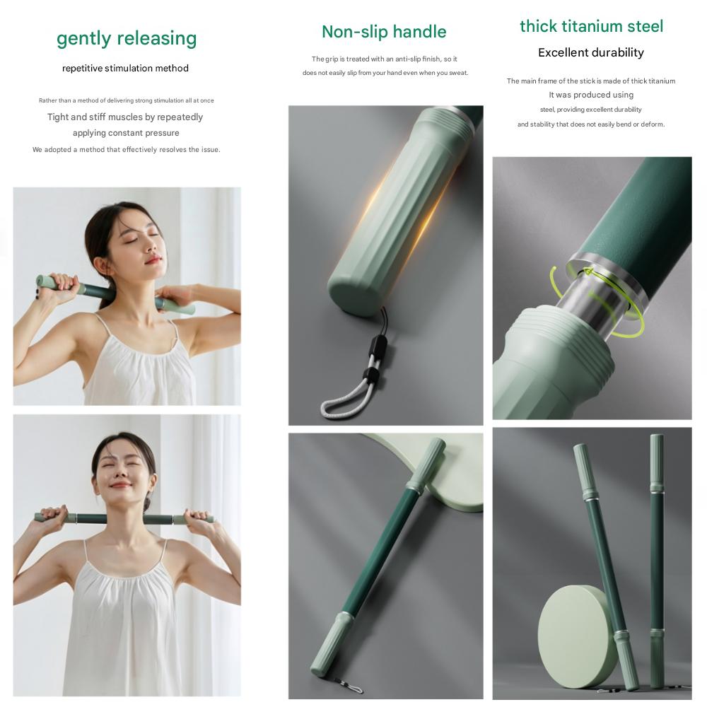 Fitroom Premium Body Line Care Massage Stick, Green