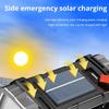 2026 Powerful LED Flashlight USB+Solar Rechargeable Flashlight COB Outdoor Camping Torch Portable Searchlight Power Bank Outdoor