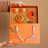 Persimmon tea set gift box set everything goes well teapot kung fu ceramic teacup business activities small gifts