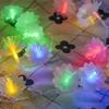 LED fiber optic flower string lights, flashing lights, wedding decoration, colorful light string