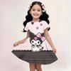 Sanrio Hello Kitty And Friends 2026 Summer For 3-14 Years Children Girl Breathable Imitation Cotton Short Sleeves Dress