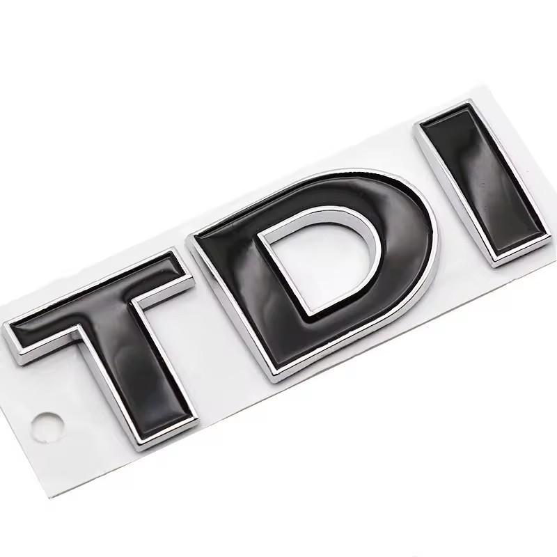 VEMZG1 3D Metal Letters For Car Stickers TDI Letters VW Golf 4 5 6 7 JETTA PASSAT MK2 MK4 MK5 MK6 MK7 TDI Emblem Logo Badge Accessories
