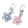 Adorable Flower Keychain Portable Key Holder Elegant Keyring Pendant Resin Texture Suitable for Women Girls Daily Use
