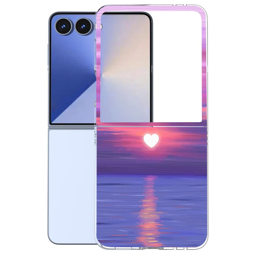 Für Samsung Galaxy Z Flip 7 6 5 4 3 Hülle Mode Malerei Hart-PC Transparente Abdeckung Für Galaxy Z Flip7 Faltbare Hüllen Funda Coque