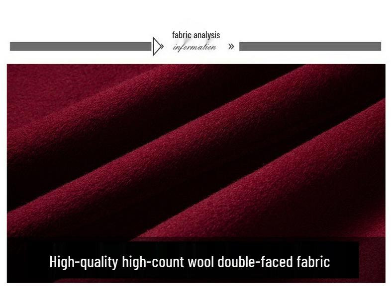 Mom's Embroidered Cashmere Coat for Women - Fashionable Autumn/Winter Wool Overcoat for Middle-Aged and Elderly Ladies