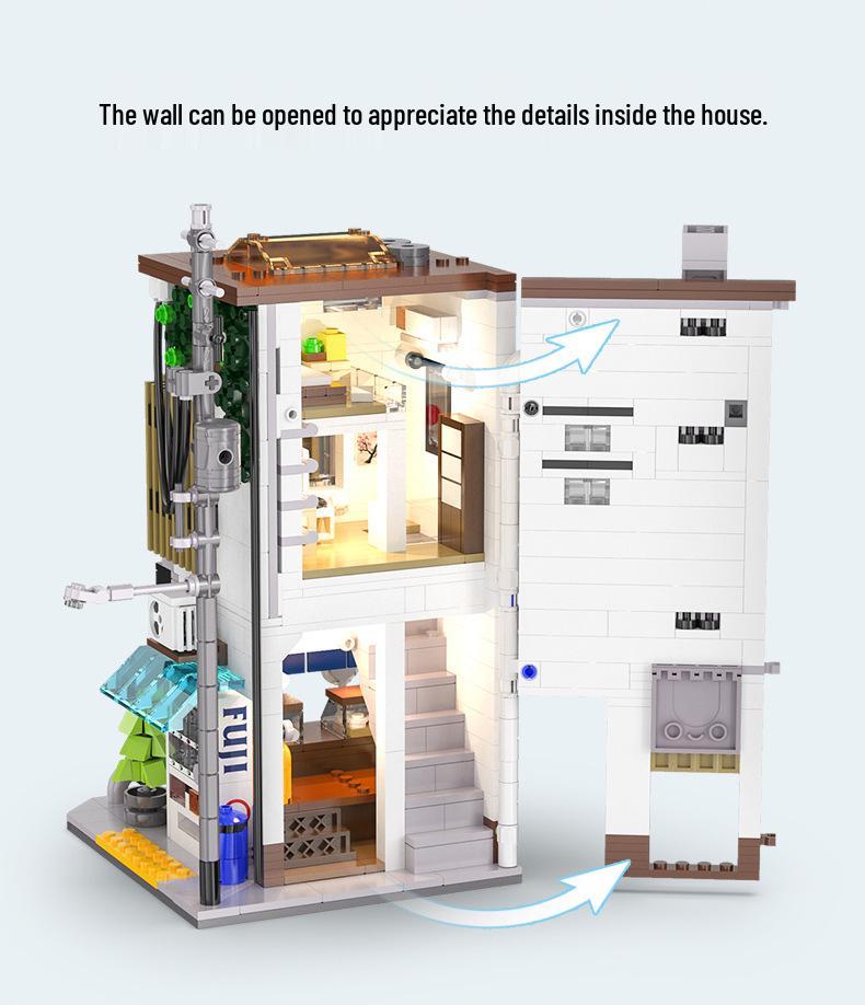 Street View Series: Japanese Bun Shop Building Blocks Toy for Kids