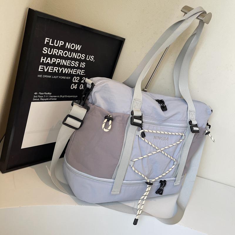 Short-Distance Travel Bag Dry Wet Separation Large Capacity Fitness Bag Luggage Bag Student Sports Shoulder Crossbody Bag with Separation Shoes Bags