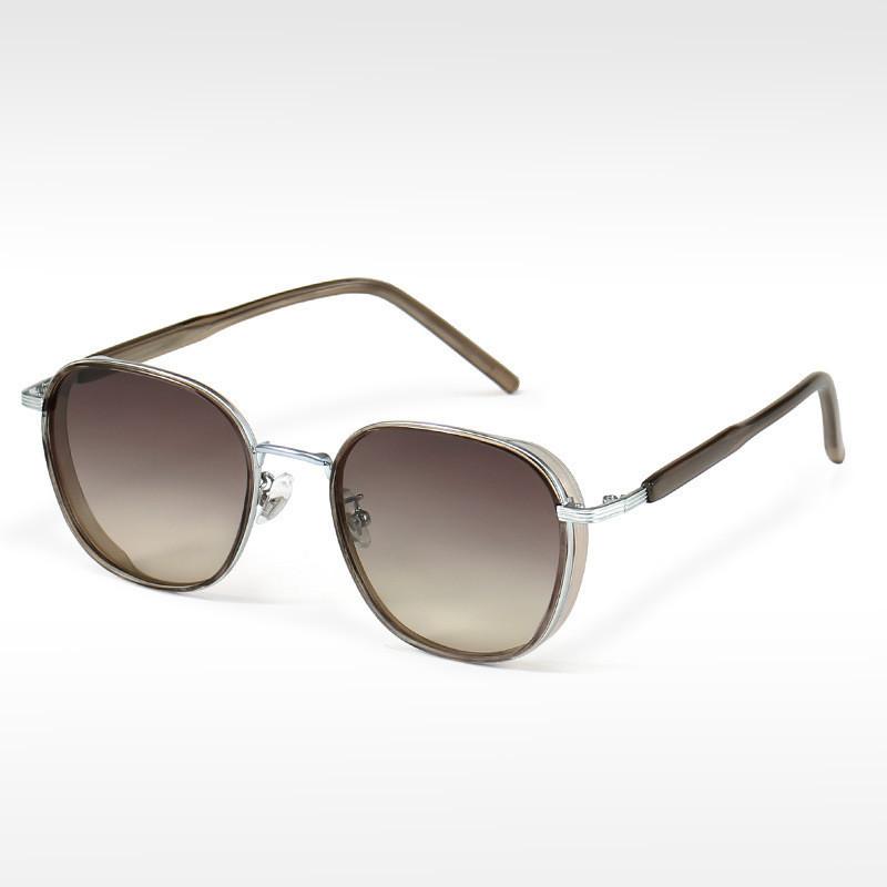 Trendy Gradient Shades Polarized Sunglasses Women s Round Face Slimming StyleF