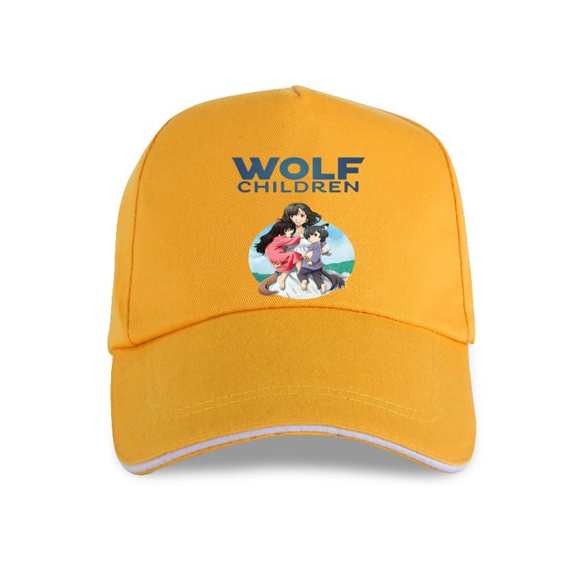 

новая кепка, шляпа, аниме, волк, дети V1, Kami Kodomo No Ame To Yuki, бейсбольная кепка всех размеров, S 5Xl, модная футболка унисекс, хлопковая марка te