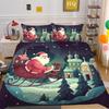 Christmas Gift 3D Printed Polyester Pillowcase Quilt Cover Two Or Three-Piece Set Is Available