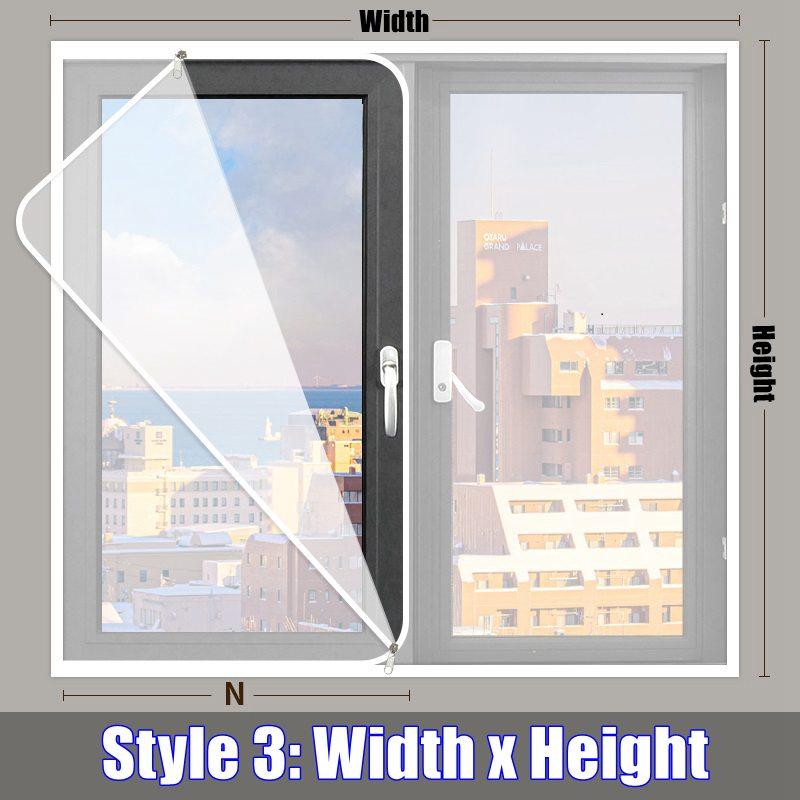 Winter  Window Curtain Keep Warm Transparent Film With Double Zipper Windproof Self-Adhesive Clear Soft Glass Shrink Heat Film