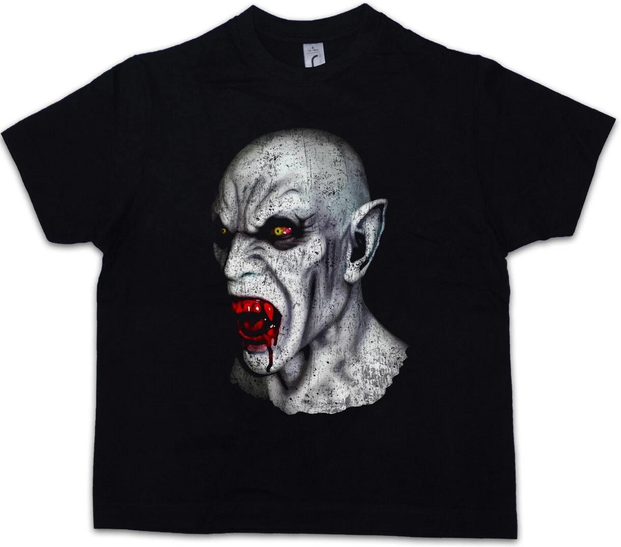 VAMPIRE HEAD Kids Boys kids boys T-Shirt True Bite Teeth Jaws Blood Dracula Bat Count 150