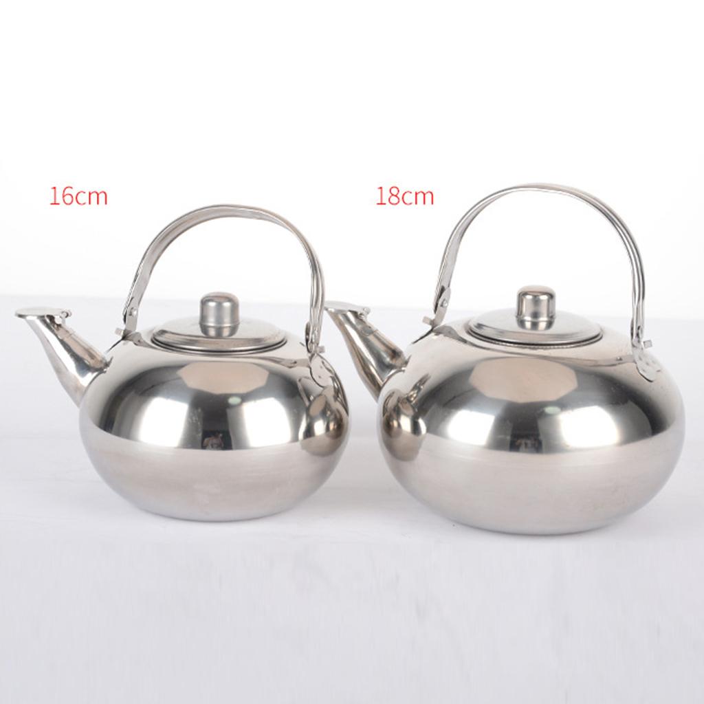 Pot With Tea Strainer Infuser Kitchen Stainless Steel 1.5L 2L
