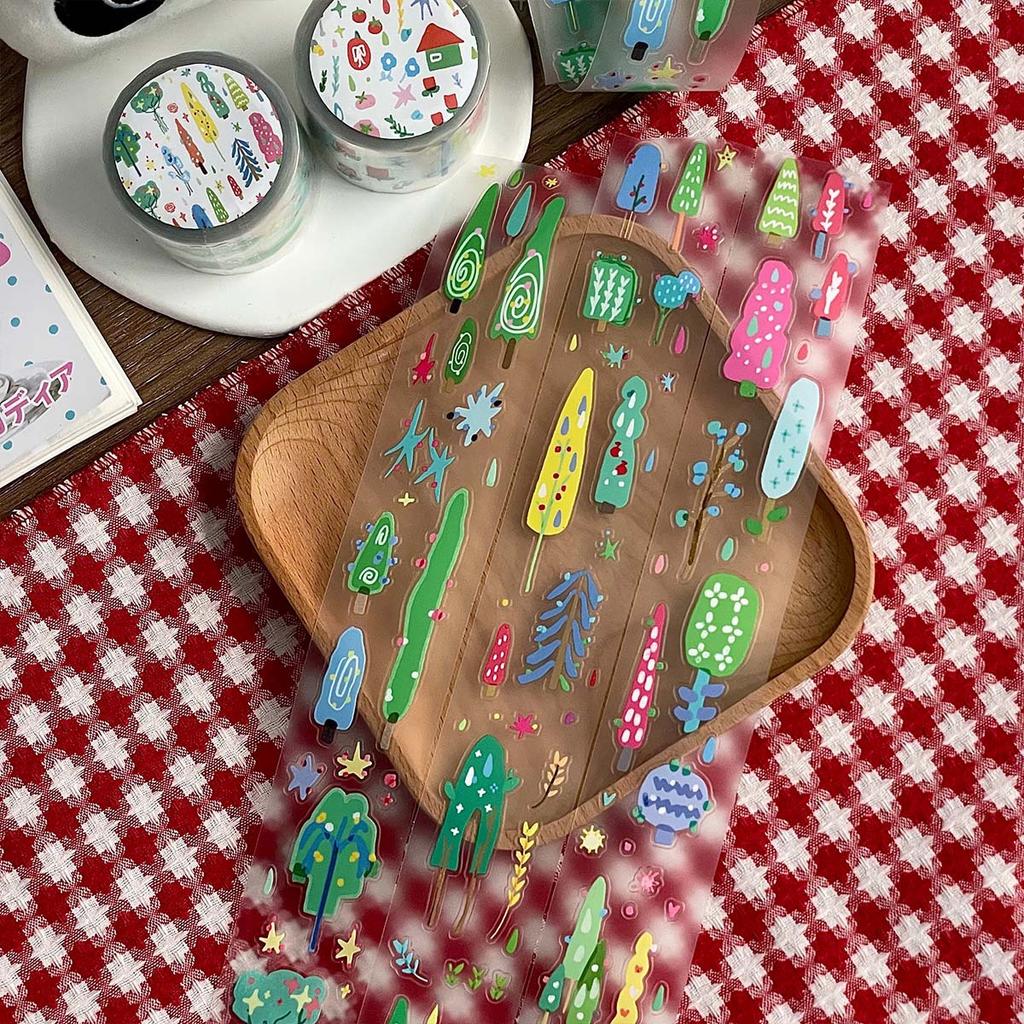 5m Tape Sticker Roll Summer Diary Salt Handclip Collage Decoration Cute Retro Wowa Kawaka DIY