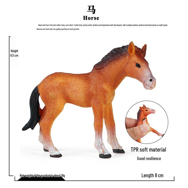 Children's Wildlife Simulation Horse Rider Toy Set