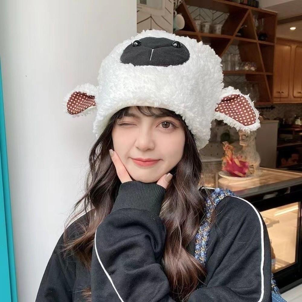 Warm Plush Beanie Cap Soft Fluffy Costume Hat Fashion Cosplay Party Hat for Women