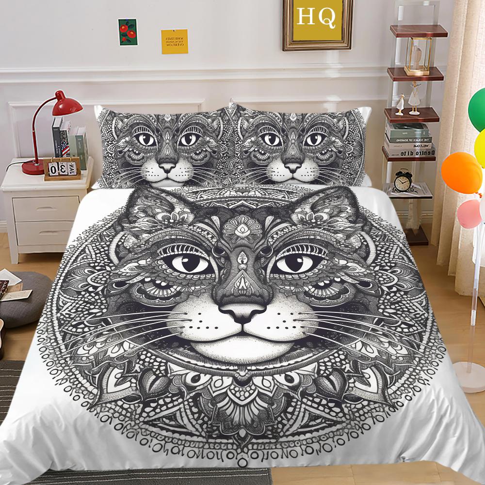 Bedding Cover Suit  Woman Man Printing Fashion Duvet Cover Sets Microfiber Bedspreads Double Size Home Textiles
