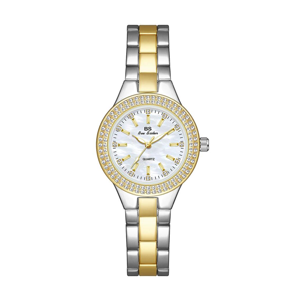 European Fashion Watch Women Luxury Brand BS Quartz Wristwatch Reloj Mujer Casual Stainless Steel Ladies Clock