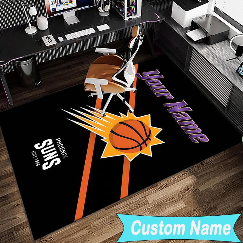 Custom Name Rug Phoenix Basketball Team Area Rug Suitable for Indoor And Outdoor,Carpets for Homes, Offices,Living Rooms,Home Decor,Christmas Gift
