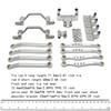1/16 RC Upgrades Kit Front and Rear Shock Tower Metal Chassis Link Rods Steering Servo Mount for C64
