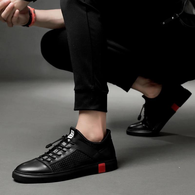 Men Genuine Leather Oxfords Shoes Luxury Brand Italian Style Male Footwear Shoes for Men Flat Lace-Up Shoes Man Big Size