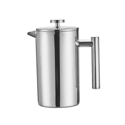 350ml French Press Coffee Maker Double Walled Insulated Coffee Press Filter Pot with Filter Stainless Steel Brewing Teapot